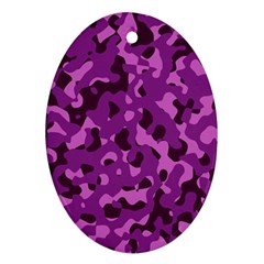 Dark Purple Camouflage Pattern Ornament (Oval)