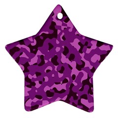 Dark Purple Camouflage Pattern Ornament (Star)