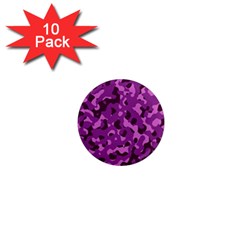 Dark Purple Camouflage Pattern 1  Mini Magnet (10 pack) 