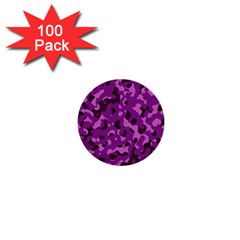 Dark Purple Camouflage Pattern 1  Mini Buttons (100 pack) 