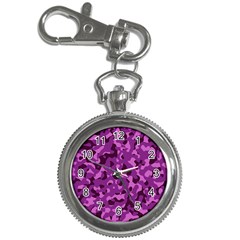 Dark Purple Camouflage Pattern Key Chain Watches