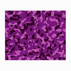 Dark Purple Camouflage Pattern Small Glasses Cloth