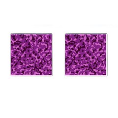 Dark Purple Camouflage Pattern Cufflinks (Square)