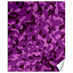 Dark Purple Camouflage Pattern Canvas 16  x 20 