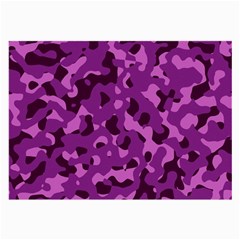 Dark Purple Camouflage Pattern Large Glasses Cloth by SpinnyChairDesigns