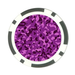 Dark Purple Camouflage Pattern Poker Chip Card Guard