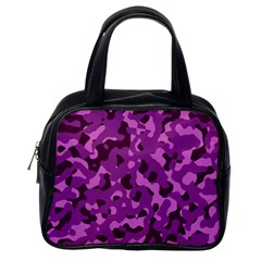 Dark Purple Camouflage Pattern Classic Handbag (One Side)