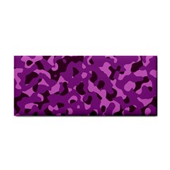 Dark Purple Camouflage Pattern Hand Towel by SpinnyChairDesigns