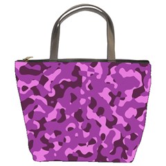 Dark Purple Camouflage Pattern Bucket Bag