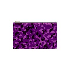 Dark Purple Camouflage Pattern Cosmetic Bag (Small)