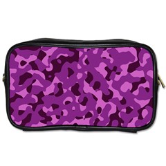 Dark Purple Camouflage Pattern Toiletries Bag (Two Sides)