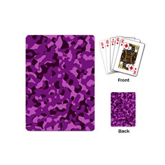 Dark Purple Camouflage Pattern Playing Cards Single Design (Mini)