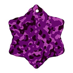 Dark Purple Camouflage Pattern Ornament (Snowflake)