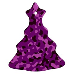 Dark Purple Camouflage Pattern Ornament (Christmas Tree) 