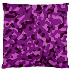 Dark Purple Camouflage Pattern Large Cushion Case (One Side)