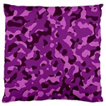 Dark Purple Camouflage Pattern Large Cushion Case (One Side) Front