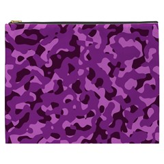 Dark Purple Camouflage Pattern Cosmetic Bag (XXXL)