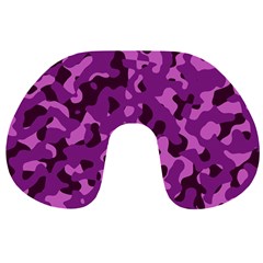 Dark Purple Camouflage Pattern Travel Neck Pillow