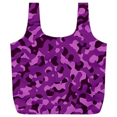 Dark Purple Camouflage Pattern Full Print Recycle Bag (XL)