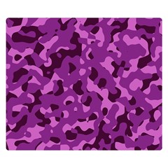 Dark Purple Camouflage Pattern Double Sided Flano Blanket (Small) 