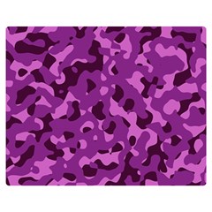 Dark Purple Camouflage Pattern Double Sided Flano Blanket (Medium) 