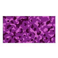 Dark Purple Camouflage Pattern Satin Shawl