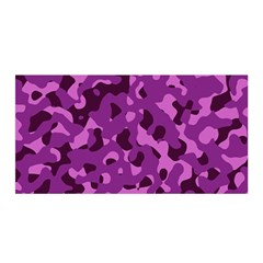 Dark Purple Camouflage Pattern Satin Wrap