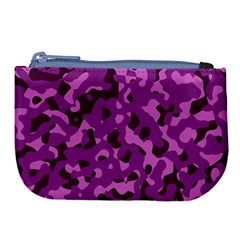 Dark Purple Camouflage Pattern Large Coin Purse