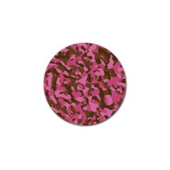 Pink And Brown Camouflage Golf Ball Marker (10 Pack) by SpinnyChairDesigns