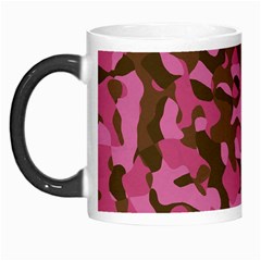 Pink And Brown Camouflage Morph Mugs by SpinnyChairDesigns