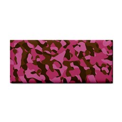 Pink And Brown Camouflage Hand Towel
