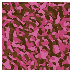 Pink And Brown Camouflage Long Sheer Chiffon Scarf 