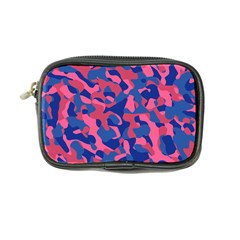 Blue And Pink Camouflage Pattern Coin Purse by SpinnyChairDesigns