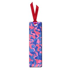 Blue And Pink Camouflage Pattern Small Book Marks by SpinnyChairDesigns