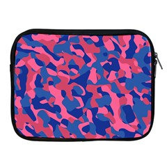 Blue And Pink Camouflage Pattern Apple Ipad 2/3/4 Zipper Cases by SpinnyChairDesigns