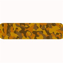 Brown And Orange Camouflage Large Bar Mats by SpinnyChairDesigns