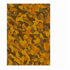 Brown And Orange Camouflage Large Garden Flag (two Sides) by SpinnyChairDesigns