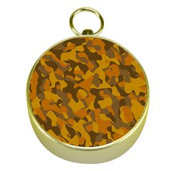 Brown And Orange Camouflage Gold Compasses