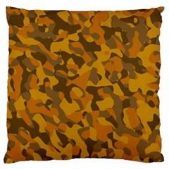 Brown And Orange Camouflage Standard Flano Cushion Case (one Side) by SpinnyChairDesigns