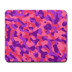Pink And Purple Camouflage Large Mousepads by SpinnyChairDesigns