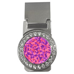 Pink And Purple Camouflage Money Clips (cz)  by SpinnyChairDesigns