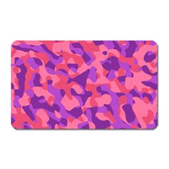 Pink And Purple Camouflage Magnet (rectangular) by SpinnyChairDesigns