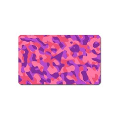 Pink And Purple Camouflage Magnet (name Card) by SpinnyChairDesigns