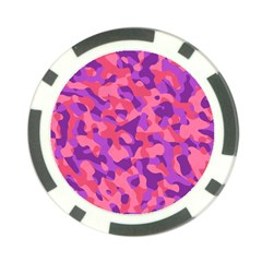 Pink And Purple Camouflage Poker Chip Card Guard by SpinnyChairDesigns