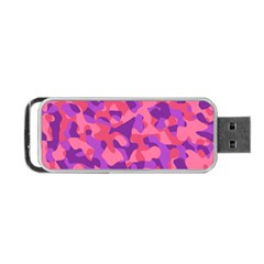 Pink And Purple Camouflage Portable Usb Flash (two Sides) by SpinnyChairDesigns