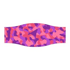 Pink And Purple Camouflage Stretchable Headband by SpinnyChairDesigns