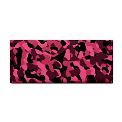 Black And Pink Camouflage Pattern Hand Towel