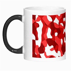 Red And White Camouflage Pattern Morph Mugs by SpinnyChairDesigns