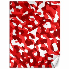 Red And White Camouflage Pattern Canvas 36  X 48  by SpinnyChairDesigns