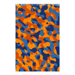 Blue And Orange Camouflage Pattern Shower Curtain 48  X 72  (small)  by SpinnyChairDesigns